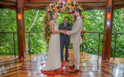 wedding ceremony in the Nayara Hotel