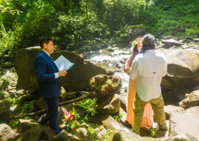 Fortuna waterfall wedding officiant