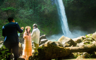 La Fortuna Waterfall wedding ceremony